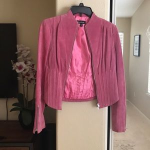 Bebe Pink Leather Jacket